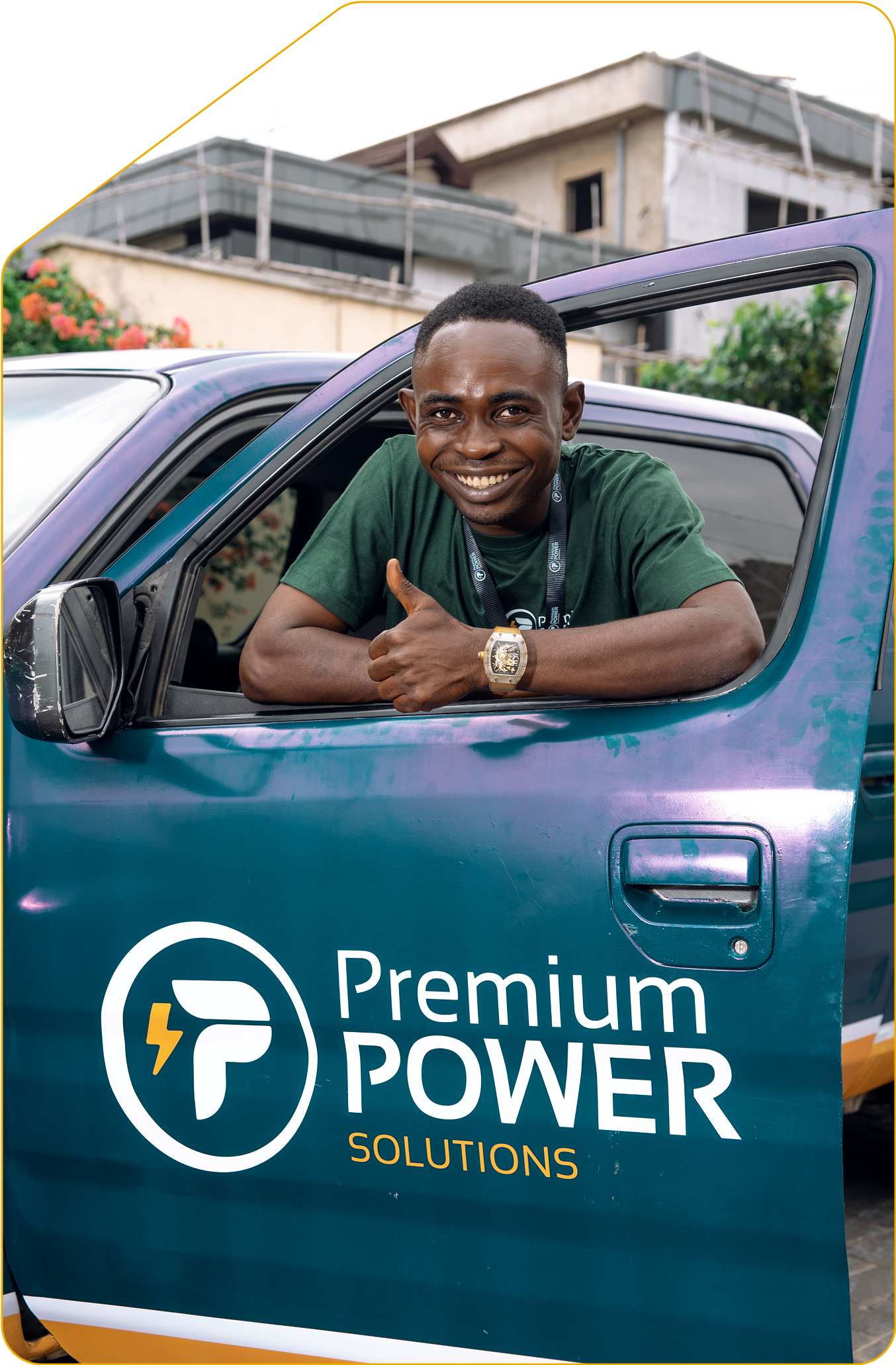 Power technician working